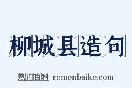 柳城县造句是什么意思的图片